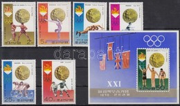 ** 1976 Nyári Olimpia érmesei Sor Mi 1537-1542 + Blokk Mi 30 - Autres & Non Classés