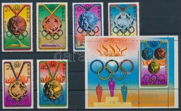 ** 1976 Olimpiai éremgyőztesek Sor Mi 1516-1521 + Blokk Mi 27 - Other & Unclassified