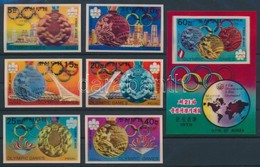 ** 1977 Olimpiai éremgyőztesek Háromdimenziós Sor Mi 1583-1588 + Blokk Mi 36 - Andere & Zonder Classificatie