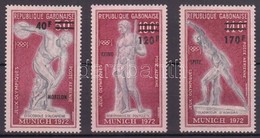 ** 1972 Olimpiai Aranyérmesek Sor Felülnyomással Mi 489-491 - Altri & Non Classificati