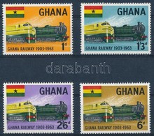 ** 1963 60 éves A Ghánai Vasút Sor Mi 162-165 - Other & Unclassified