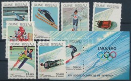 ** 1983 Téli Olimpia Sor + Blokk Mi 709-715 + 255 - Sonstige & Ohne Zuordnung