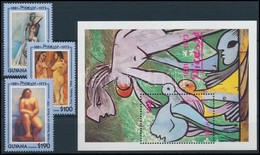 ** 1993 Picasso, Festmények Sor + Blokk,
Picasso, Paintings Set + Block
Mi 4221-4223 + Mi 286 - Other & Unclassified