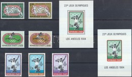 ** 1984 Nyári Olimpia, Los Angeles Sor Mi 1465-1471 + Fogazott és Vágott Blokk Mi 54 A-B - Andere & Zonder Classificatie