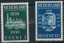 ** 1939 100 éves A Holland Vasút Sor Mi 334-335 - Sonstige & Ohne Zuordnung