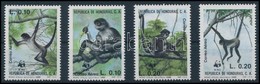 ** 1990 WWF Majmok Sor,
WWF Monkies Set
Mi 1084-1087 - Altri & Non Classificati