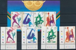 ** 1996 Nyári Olimpia ívsarki Sor Mi 762-765 Cc + Blokk 41 - Sonstige & Ohne Zuordnung