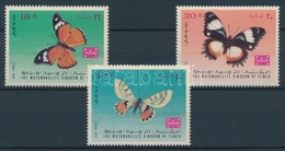 ** 1968 Lepkék Sor Mi 448-450 - Altri & Non Classificati