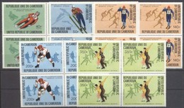 ** 1977 Téli Olimpia Sor Négyestömbökben Mi 853-857 - Sonstige & Ohne Zuordnung