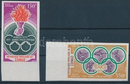 ** 1971 Müncheni Olimpia ívszéli Vágott Sor Mi 312-313 - Autres & Non Classés