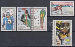 ** 1980 Téli Olimpia Sor Felülnyomással Mi 721-725 - Andere & Zonder Classificatie