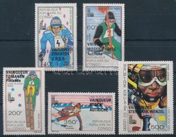 ** 1980 Téli Olimpia, Lake Placid Sor Mi 721-725 - Sonstige & Ohne Zuordnung