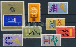 ** 1972 Nyári Olimpia Sor Mi 1790-1796 + Blokk 38 - Andere & Zonder Classificatie