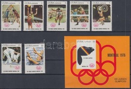 ** 1976 Montreali Nyári Olimpia Sor Mi 2135-2141 + Blokk Mi 47 - Other & Unclassified