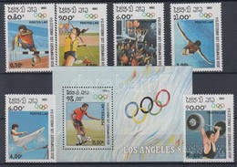 ** 1983 Nyári Olimpia, Los Angeles Sor Mi 618-623 + Blokk 92 - Sonstige & Ohne Zuordnung