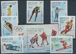 ** 1984 Téli Olimpia, Szarajevó Sor Mi 698-704 + Blokk 99 - Sonstige & Ohne Zuordnung
