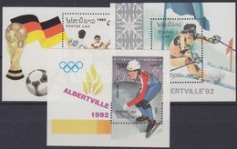 ** 1991 Labdarúgó VB Blokk Mi 135 + Albertville-i Olimpia Blokk Mi 137 + 1992 Blokk Mi 141 - Sonstige & Ohne Zuordnung