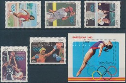 ** 1992 Nyári Olimpia Sor Mi 1296-1300 + Blokk Mi 142 - Andere & Zonder Classificatie