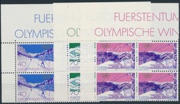 ** 1979 Téli Olimpia Sor ívsarki 4es Tömbökben Mi 735-737 - Altri & Non Classificati