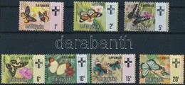 ** Sarawak 1971 Lepkék Sor Mi 219-225 - Sonstige & Ohne Zuordnung