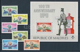 ** 1974 100 éves Az UPU Sor Mi 514A-519A + Blokk 25A - Other & Unclassified