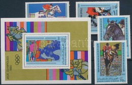 ** 1980 Nyári Olimpia Sor Mi 699-702 + Blokk 30 - Andere & Zonder Classificatie