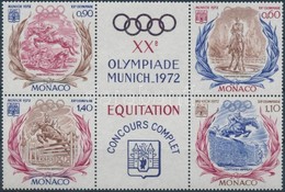 ** 1972 Nyári Olimpia Négyestömb Mi 1045-1048 - Autres & Non Classés