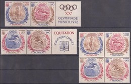 ** 1972 Nyári Olimpia, München Sor Mi 1045-1048 Négyestömbben + 2 Db Szelvényes Párban - Autres & Non Classés