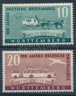 * Württemberg 1949 100 éves Német Bélyeg Sor Mi 49-50 - Andere & Zonder Classificatie