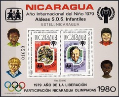 ** 1980 Nicaragua Részt Vesz Az Olimpián; Nemzetközi Gyermek év Blokk Mi 110 A - Autres & Non Classés