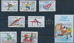 ** 1983 Téli Olimpia Sor Mi 2417-2423 + Blokk 153 - Andere & Zonder Classificatie