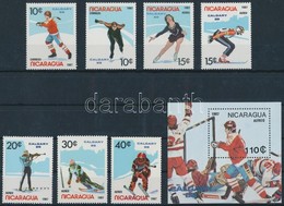 ** 1987 Téli Olimpia Sor Mi 2738-2744 + Blokk Mi 172 - Andere & Zonder Classificatie