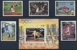 ** 1984 Nyári Olimpia, Los Angeles Sor Mi 876-880 + Blokk Mi 41 - Andere & Zonder Classificatie