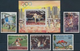 ** 1984 Nyári Olimpiai, Los Angeles Sor Mi 876-880 + Blokk 41 - Altri & Non Classificati