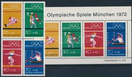 ** 1972 Nyári Olimpia, München Bélyegfüzet Lap Mi 22 + Blokk Mi 8 - Autres & Non Classés