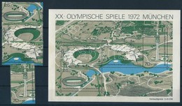 ** 1972 Nyári Olimpia, München Blokkból Kitépett Bélyegek Mi 723-726 + Blokk 7 - Andere & Zonder Classificatie