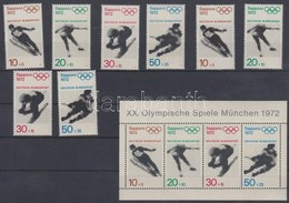 ** 1972 Nyári Olimpia, München Sor Mi 680-683 + Blokkból Kitépett Bélyegek 684-687 + Blokk 6 - Autres & Non Classés
