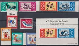 ** 1976 Olimpia Sorok, értékek Mi 875, 882-889 + Blokk Mi 12 - Autres & Non Classés