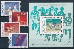 ** 1984 Nyári Olimpia: Los Angeles Sor Mi 1635-1638 + Blokk Mi 45 - Andere & Zonder Classificatie