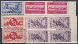 ** 1944 Posta és Vasút Sor ívszéli Négyestömbökben Mi 817-820 - Altri & Non Classificati