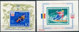 ** 1976 Téli Olimpia Vágott és Fogazott Blokkpár Mi 128-129 - Andere & Zonder Classificatie