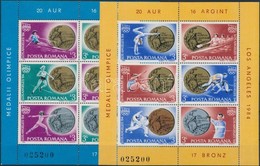 ** 1984 Los Angelesi Nyári Olimpia Aranyérmei Blokk Sor Mi 209-210 - Andere & Zonder Classificatie