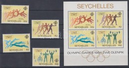 ** 1984 Nyári Olimpia, Los Angeles Sor Mi 563-566 + Blokk 24 - Altri & Non Classificati