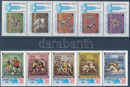 ** 1980+1984 Nyári Olimpia 2 ötös Csík Mi 1471-1475 + 1594-1998 - Altri & Non Classificati