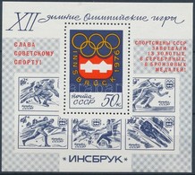 ** 1976 Téli Olimpia Felülnyomott Blokk Mi 110 - Andere & Zonder Classificatie