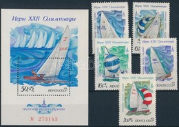 ** 1978 Nyári Olimpia, Vitorláshajók Sor Mi 4781-4785 + Blokk 133 - Andere & Zonder Classificatie