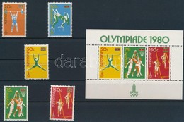 ** 1980 Olimpia Sor + Blokk Mi 905-909 + 25 - Sonstige & Ohne Zuordnung