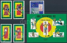 ** 1982-1983 Nyári Olimpia Sor Mi 1605, 1647-1650 + Blokk Mi 201 - Altri & Non Classificati