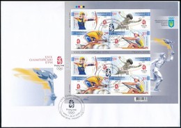 2008 Olimpia Kisív Mi 936-939 FDC-n - Autres & Non Classés