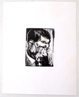 Élesdy István (1912-1987): Szabó Lörinc. Fametszet, Papír, Jelzés Nélkül, 7×5  Cm - Andere & Zonder Classificatie